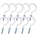 EBOOT 2 Inches Ceiling Hooks Cup Hook Holder, White (10 Pieces)