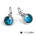 Leverback Dangle Earrings,UHIBROS Stainless Steel Cubic Zirconia Round Drop Earrings