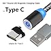 TiKOKEY Magnetic Phone Charger Charging Cable,360° Round,Max 2.4A Fast Charging,LED Indicator, Compatible for USB C Type C Devices Cell Phone Pad Tablet.(2 Pack for Type C)