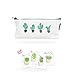 Dulcii Students Canvas Pencil Case Pen Bag Pouch,Super Large Capacity School Stationary Case,Cactus Pattern