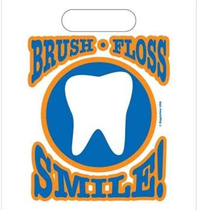 Oral Choice 3433-B Brush Floss Smile Gift Bag 25 pcs
