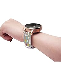 endiy 18 mm Watchband Black regular length Piel Auténtica