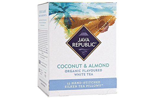 Coconut and Almond Organic Flavoured White Tea, 15 Tea Pillows (1 Box)