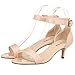 ZriEy Women Sexy Open Toe Ankle Straps Low Heel Sandals Nude Size 7.5/38 M, EU