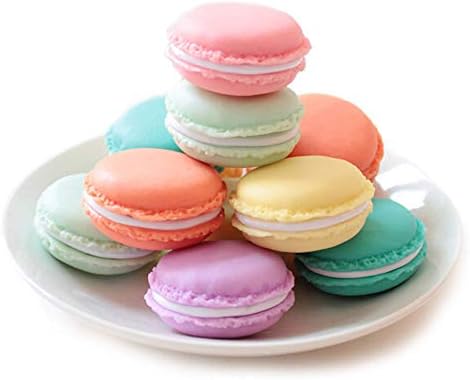 HengKe Macaron Case, Mini Macaron Box 6Pcs Jewelry Storage Box Pill Box Organizer Earphone Container Multiuse Macaron Case, Assorted Colors (Small 6 pcs)