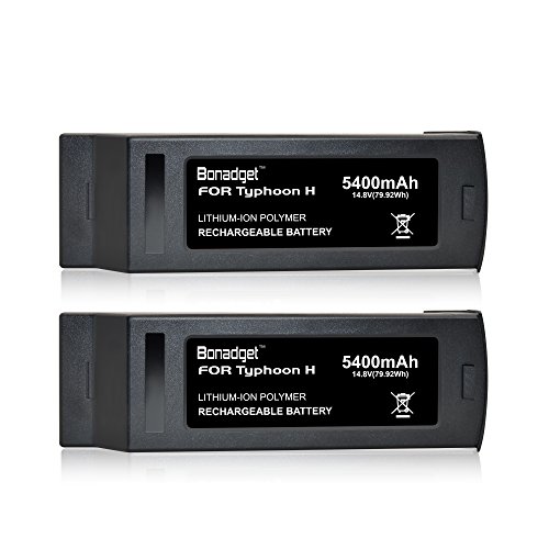 Bonadget 2 Pack Replacement Yuneec Typhoon H 4K Camera Drone Battery, 14.8V LiPo Intelligent Flight Battery for Yuneec Typhoon H