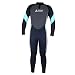 Leader Accessories Men's 5mm Black/Aqua Blue/Gray Wetsuit for Scuba Diving Fullsuit Jumpsuit primary