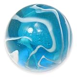 OnlineScienceMall 2 Inch Mega Marble ToeBreaker - Jumbo 50mm Glass Marble w Stand (Stingray)