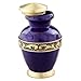 M MEILINXU Small Keepsake Urns for Ashes, Mini Cremation Urns - Fits a Small Amount of Cremated Remains - Display Burial at Home or Office Decor (Elsene Purple, Hand Engraved Brass