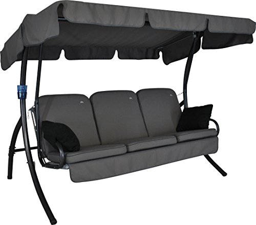 Angerer Comfort Style Hollywoodschaukel 3-Sitzer, grau, 210 x 145 x 160 cm, 41900/136/31