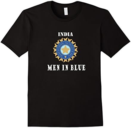 Men's India National Cricket T-shirt | Men in Blue 2XL Black