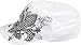 Crystal Case Womens Cotton Rhinestone Fleur de Lis Cadet Cap Hat (White)