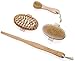 Dry Brushing Body Brush for Dry Skin Brushing & Exfoliating with 100% Natural Boar Bristles & Long Handle kit - Back Brush Scrubber, Bath & Shower Brush, Face Brush, Cellulite Massager Brush Gift Set