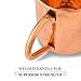 The Kicking Mule Authentic Handcrafted Moscow Mules Copper Mugs - 100% Pure 16oz Hammered Cup - Best Mug for Beer, Cocktails, Water and other Ice Cold Drinks