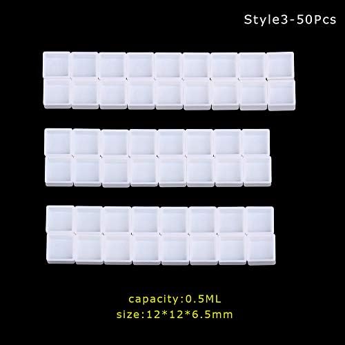 cloforsale Paint Pans Storage, Pigment Box,Painting Outdoor Pupil Learning Artists Palette Supplies Watercolor(Style3-50Pcs)