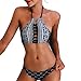 HOT Sale!Women's Bikini Set,Canserin Womens Print Bandage Two-piece Bikini Swimsuit Beachwear (S, Black)