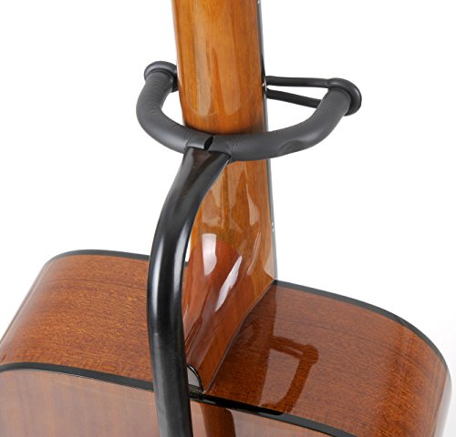 WINZZ Guitar Stand Black Tripod Vertical Guitar Stand with Capo and Digital Tuner - Thumbnail 5