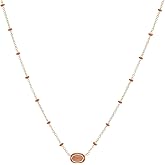 Kendra Scott Womens Mini Elisa Enamel Frame Short Pendant Necklace Gold Variegated Orange Magnesite One Size