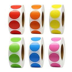 Hcode 1 Inch Color Coding Label Price Stickers