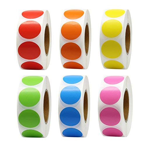 Hcode 1 Inch Color Coding Label Price Stickers