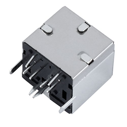 uxcell Shielded PS/2 6 Pin Mini DIN Female PCB PC Board Mount Jack Connector