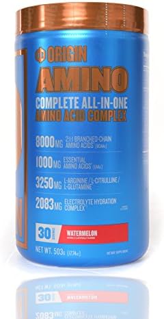 Origin Supps Complete All-In-One Amino Acid Complex BCAA [Performance Series] - Train Harder, Recover Fast &amp; Build Muscle Mass for Men - Watermelon