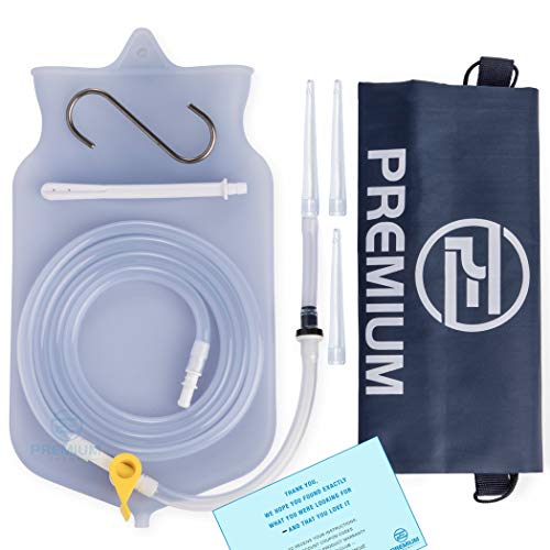 Premium Enema Silicone Enema Bag Kit. NonToxic. BPA and Phthalates
