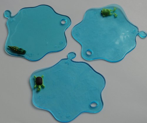 Quality Safe Fun Kid-Friendly Drink Coasters. Novelty Fun Gift For Any Occasion - Blue (Set of 3)