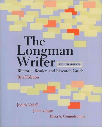 Amazon Com The Longman Writer Rhetoric Reader And Research Guide Brief Edition With Mycomplab And Pearson Etext 8th Edition 9780205034161 Nadell Judith Langan John Comodromos Eliza A Books