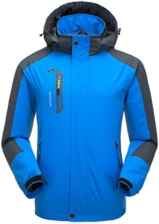 Naudamp Men's Outdoor Waterproof Jacket Lightweight Softshell Rain Coat Climbing Hiking Clothes Mountain Multi-Pockets Windbreaker