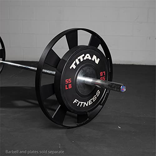 Titan Fitness Wagon Wheel Pulling Blocks, 45 LB Pair, 26inch Steel