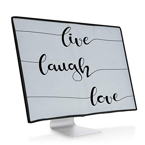 kwmobile Monitor Cover for 27-28″ Monitor – Dust Cover PC Monitor Case Screen Display Protector – Black/Light Grey