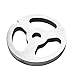 #12 Stainless Steel Meat Grinder Plate Discs Blades for FGA Food Chopper and Hobart, LEM, Cabelas, Weston, MTN Meat Grinders,Cutting Disks Heavy Duty