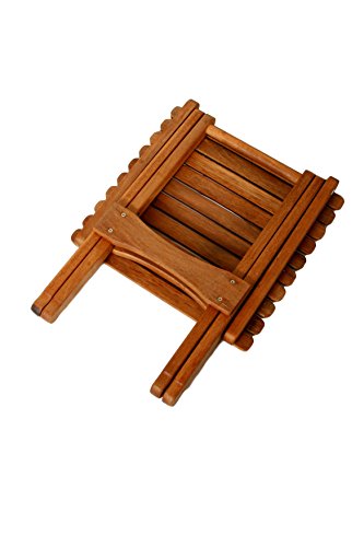 BYER OF MAINE, Pangean, Folding Wood Table, Hardwood, Folding Patio Table, Porch Table, Easy to Fold and Carry, Perfect for Camping, Wooden Camp Table, Matches Pangean Furniture Line, Single - Thumbnail 5