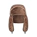 Crytech Unisex Faux Fur Russian Trooper Hat, Winter Warm Ushanka Snow Skiing Hat with Earflap Ear Warmer Plush Furry Cap Elmer Fudd Trapper Hat Ear Flap for Women Lady Men Outdoor Hunting (Brown)thumb 1