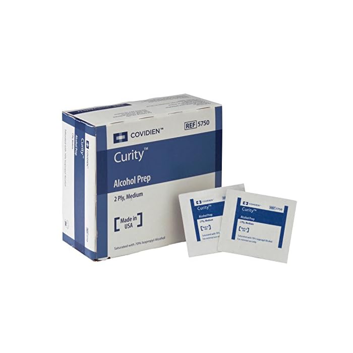COVIDIEN 5750 Curity Alcohol Prep, Sterile, Medium, 2-ply (Pack of 200)