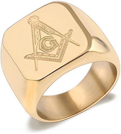 316L Stainless Steel Masonic Ring for Men Master Masonic Signet Ring Mason Ring Jewelry