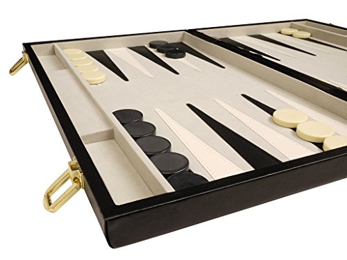 Deluxe Backgammon Set - 18" Classic Board, Black