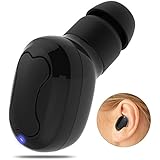 Bluetooth Headset, HOTGO Wireless Car Bluetooth Headphones 10 Hours Talking Time with HD Microphone and Noise Cancellation For IOS and Android Cell Phones(One Pcs)