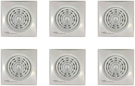 Pack of 6 x Envirovent SIL100T"Silent" Timer Extractor Fans for Bathroom or Toilet