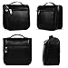 Toiletry Bag,PU Leather Hanging Toiletry Bag,Cosmetic Makeup Bag for Women and Men (6020,Black)