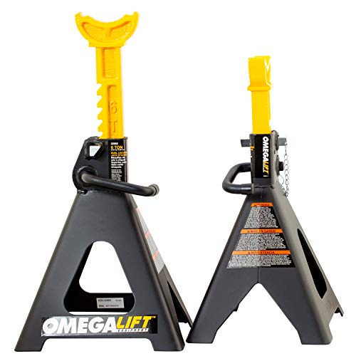 Omega Lift 32068 Heavy Duty Jack Stands 6 Ton Pair Double Locking
