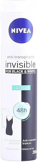 Nivea Deodorant Active 200 ml Black & White Invisible Spray