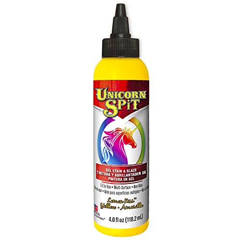 Unicorn SPiT 5770004 Gel Stain and Glaze, Lemon Kiss 4.0 FL OZ Bottle, Yellows