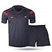 Shinestone Referee Shirts, Men's Soccer Football Sports Referee Umpire Shirt Uniform Jersey Costume Short Sleeves Wicking and Quick Drying for Sports
