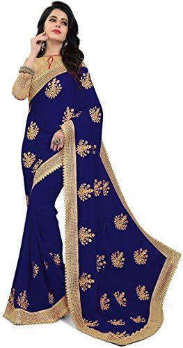 Women's Silk & Georgette Saree With Blouse