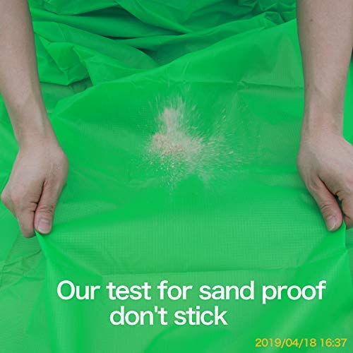 Gamegie Sand Proof Beach Blanket, Large Sand Free Beach Mat Oversized Waterproof Outdoor Sandless Mat Compact and Lightweight Sand Blanket