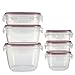 Rubbermaid Lock-Its Food Storage Containers with Easy Find Lids, 12-Piece Set