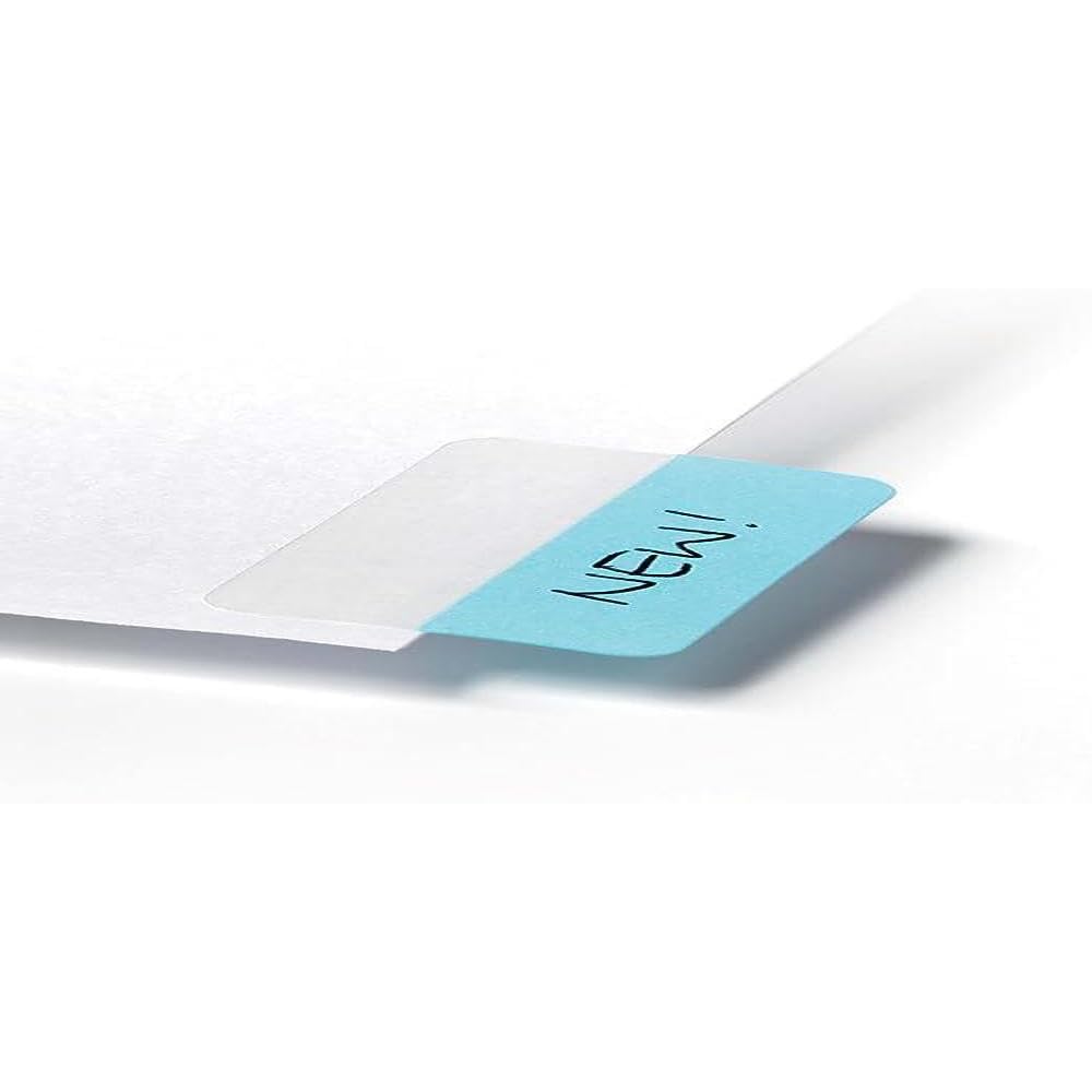 Durable Quick Tab Self-Adhesive Index Tabs | 40 mm width | Pack of 48 Tabs In Assorted Colours | Ideal for Labelling Pages, Documents, etc