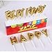 Eshanmu Birthday Letter Cake Candles, Gold